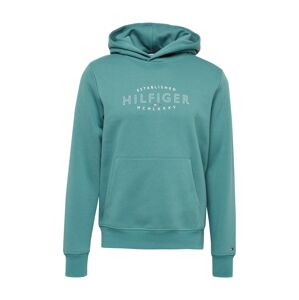 TOMMY HILFIGER Mikina  tyrkysová / biela