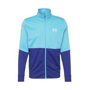 UNDER ARMOUR Športová mikina so zipsom  indigo / modrozelená / biela