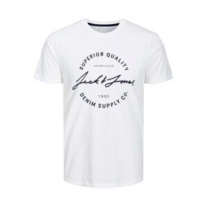 JACK & JONES Tričko 'ACE'  čierna / biela