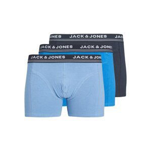 JACK & JONES Boxerky 'FREMONT'  námornícka modrá / azúrová / nebesky modrá / šedobiela