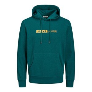 JACK & JONES Mikina 'NEO'  žltá / tmavozelená