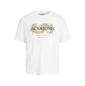 JACK & JONES Tričko 'Crayon'  námornícka modrá / horčicová / čierna / biela