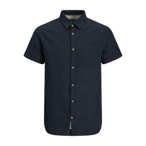 JACK & JONES Košeľa 'Abel'  tmavomodrá / mätová / pastelovo oranžová / biela