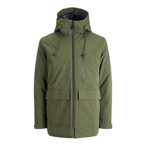 JACK & JONES Prechodná parka 'KAISER'  tmavozelená