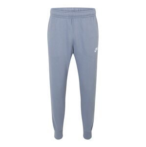 Nike Sportswear Nohavice 'Club Fleece'  dymovo modrá / biela
