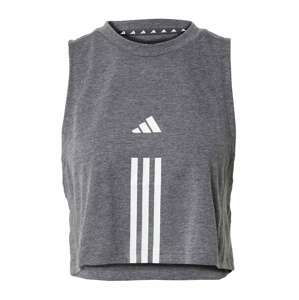 ADIDAS PERFORMANCE Športový top  sivá / biela