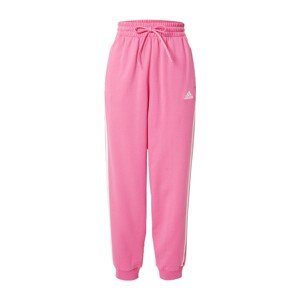 ADIDAS SPORTSWEAR Športové nohavice 'Essentials 3-Stripes French Terry Loose-Fit'  purpurová / biela