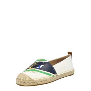 Lauren Ralph Lauren Espadrilky  krémová / námornícka modrá / zlatá / zelená