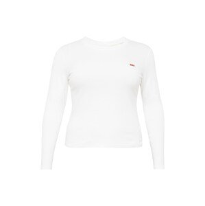 Levi's® Plus Tričko 'PL Long Sleeve Baby Tee'  karmínovo červená / biela