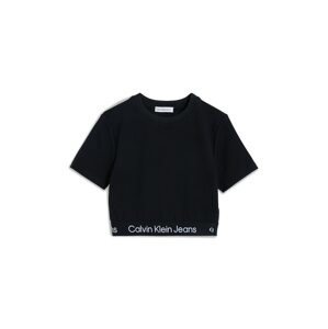 Calvin Klein Jeans Tričko 'Punto'  čierna / biela