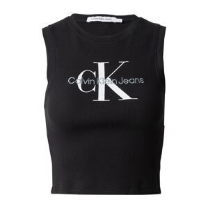 Calvin Klein Jeans Top  dymovo modrá / čierna / biela