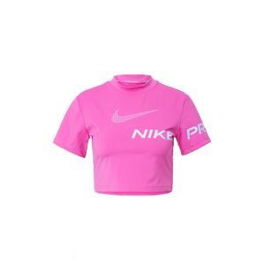 NIKE Funkčné tričko  ružová / strieborná / biela