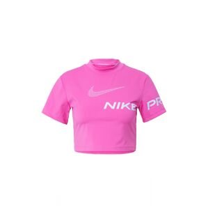 NIKE Funkčné tričko  ružová / strieborná / biela