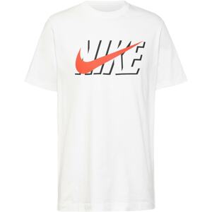 Nike Sportswear Tričko 'SWOOSH'  červená / čierna / biela