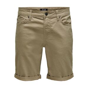 Only & Sons Chino nohavice 'Ply'  tmavobéžová