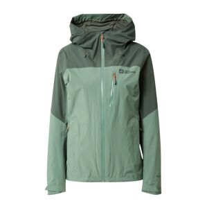 JACK WOLFSKIN Outdoorová bunda  olivová / tmavozelená / oranžová