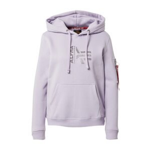 ALPHA INDUSTRIES Mikina  svetlofialová / strieborná