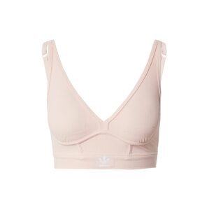 ADIDAS ORIGINALS Podprsenka 'LONGLINE BRALETTE - Originals Rib 2-2'  pastelovo ružová / biela