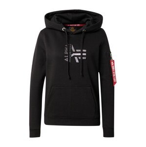 ALPHA INDUSTRIES Mikina  červená / čierna / strieborná