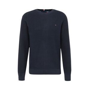 TOMMY HILFIGER Sveter 'SPRING GRID'  tmavomodrá / červená / biela