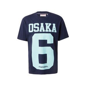 Superdry Tričko 'Osaka'  námornícka modrá / pastelovo modrá
