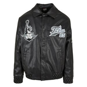 FUBU Prechodná bunda 'Varsity'  sivá / čierna / biela