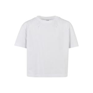 Urban Classics Kids Tričko 'Pleat Tee'  šedobiela