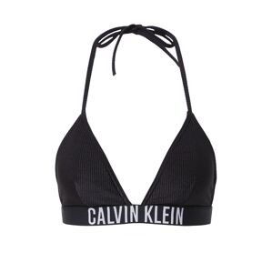 Calvin Klein Swimwear Bikinový top  čierna / biela