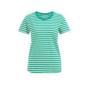 WE Fashion Tričko  krémová / zelená