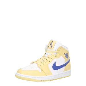 Jordan Členkové tenisky 'AIR JORDAN 1 MID'  modrá / citrónová / biela