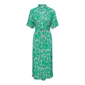 Y.A.S Košeľové šaty 'LEFIRA'  krémová / zelená
