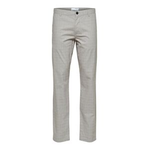 SELECTED HOMME Chino nohavice  svetlosivá / biela