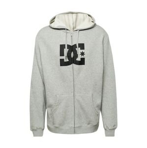 DC Shoes Tepláková bunda  sivá melírovaná / čierna