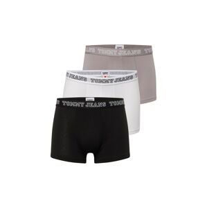 Tommy Jeans Boxerky  sivobéžová / čierna / biela