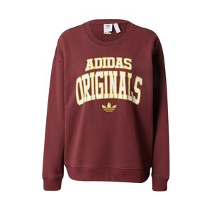 ADIDAS ORIGINALS Mikina  zlatá žltá / burgundská / biela