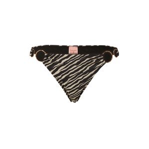 Hunkemöller Bikinové nohavičky 'Zebra'  tmavošedá / čierna