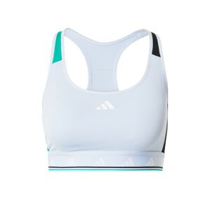 ADIDAS PERFORMANCE Športová podprsenka 'Powerreact Medium-Support Techfit'  svetlomodrá / zelená / čierna / biela