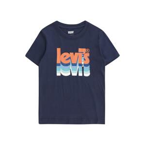 LEVI'S Tričko 'POSTER'  námornícka modrá / svetlomodrá / nefritová / biela