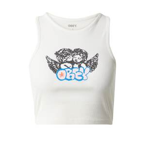 Obey Top 'CHEEK KISS'  modrá / pastelovo oranžová / čierna / biela