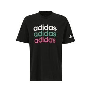 ADIDAS SPORTSWEAR Funkčné tričko 'Multi Linear Graphic'  zelená / ružová / čierna