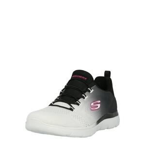 SKECHERS Nízke tenisky  sivá / fuksia / čierna / biela