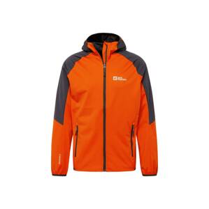 JACK WOLFSKIN Outdoorová bunda 'Feldberg'  antracitová / oranžovo červená / biela