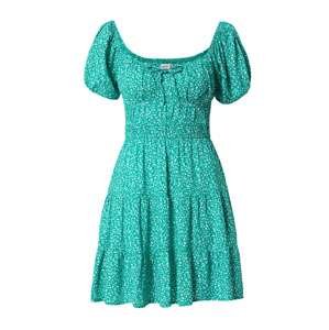HOLLISTER Letné šaty  zelená / biela
