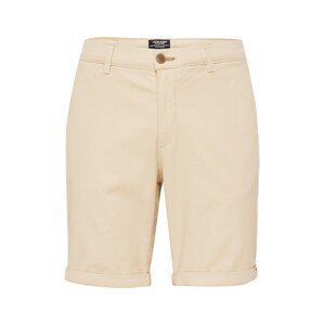 JACK & JONES Chino nohavice 'Fury'  béžová / biela