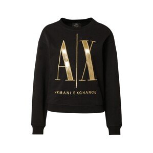 ARMANI EXCHANGE Mikina  zlatá / čierna