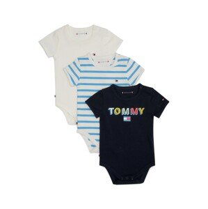 TOMMY HILFIGER Body  námornícka modrá / azúrová / svetloružová / prírodná biela