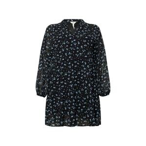 Object Curve Košeľové šaty 'MILA'  svetlomodrá / tmavozelená / čierna