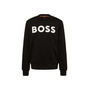 BOSS Orange Mikina 'WeBasic'  čierna / biela