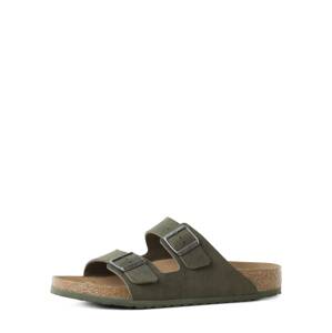 BIRKENSTOCK Šľapky 'Arizona'  karamelová / olivová / strieborná