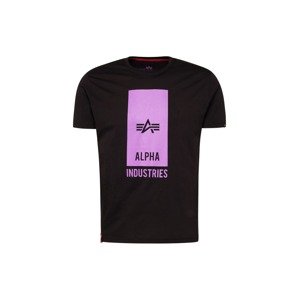 ALPHA INDUSTRIES Tričko  svetlofialová / čierna